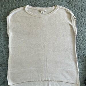 Barefoot Dreams Crew Neck Sweater Soft Knit in white